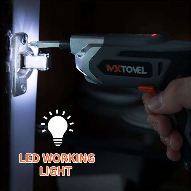 Elektro-Schraubendreher-Set, 3,6 V, LED-Akkuschrauber